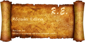 Rózsás Edina névjegykártya